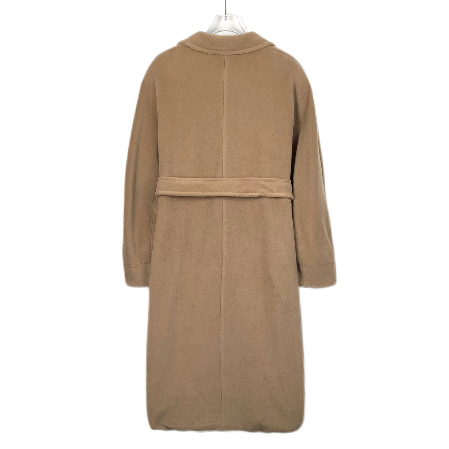 Max Mara 101801 Series Brown Sheepskin Double-Breasted Belted Coat