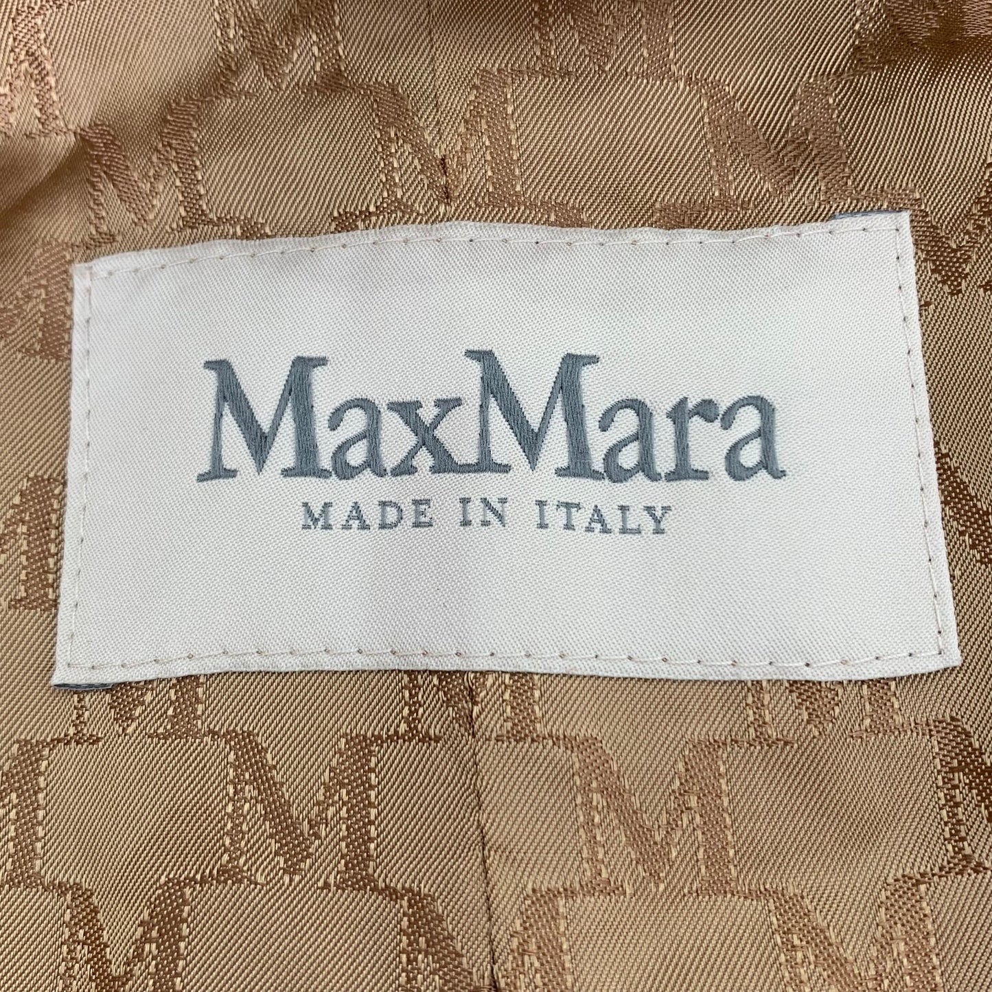 Max Mara 101801 Series Brown Sheepskin Double-Breasted Belted Coat