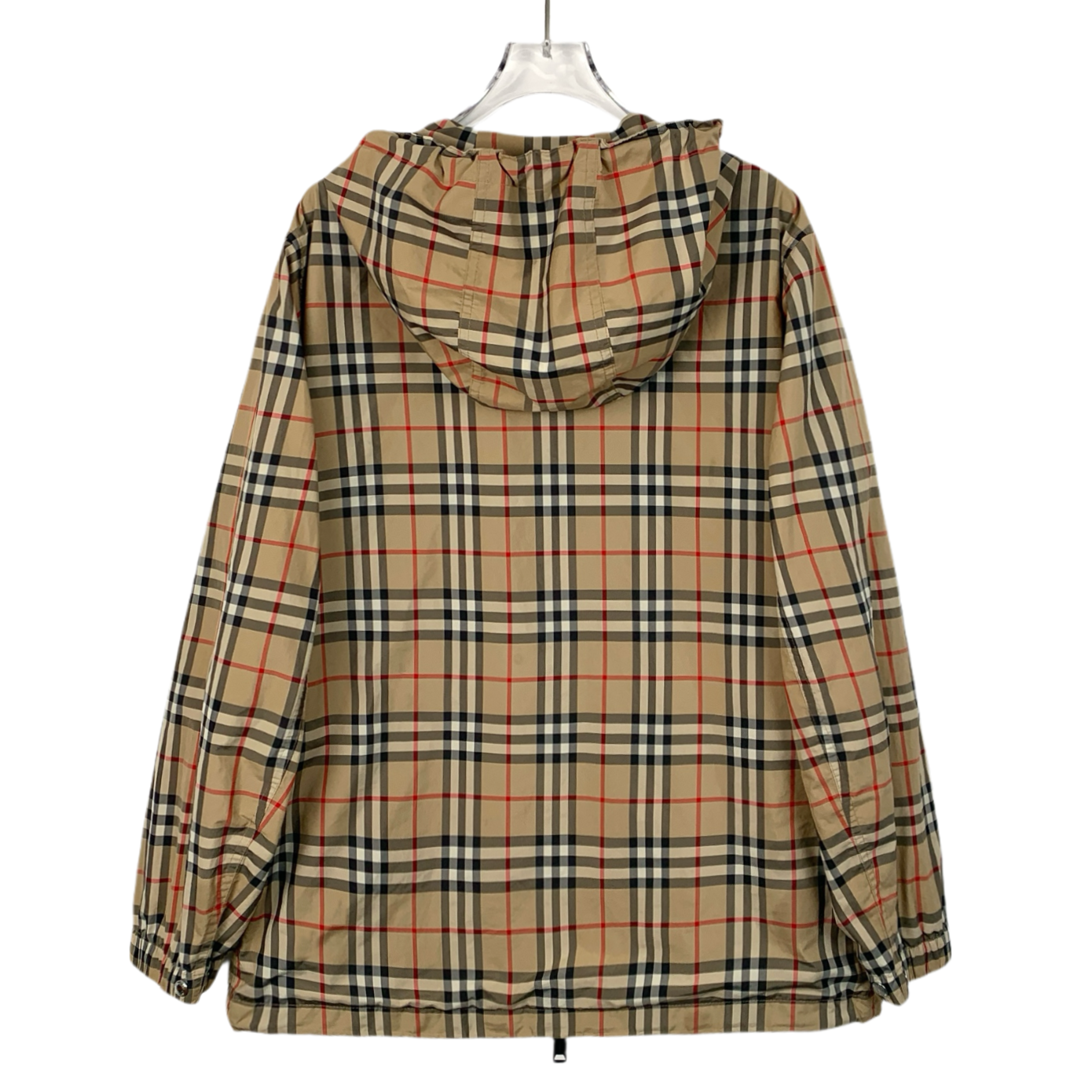 Burberry Brown Classic Check Hooded Zip-Up Jacket