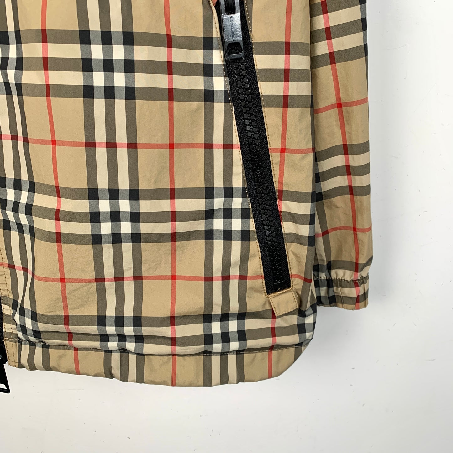 Burberry Brown Classic Check Hooded Zip-Up Jacket