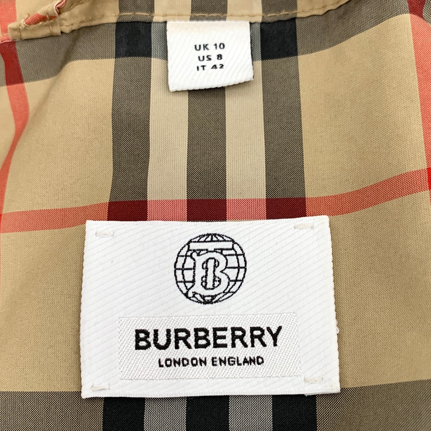 Burberry Brown Classic Check Hooded Zip-Up Jacket