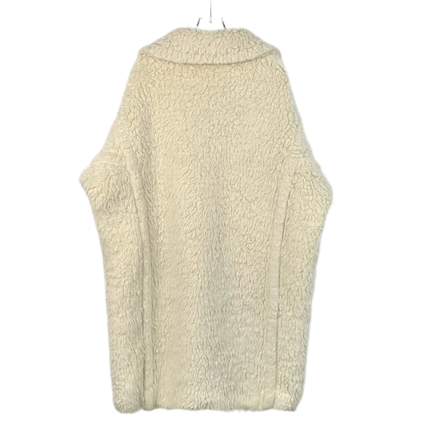 Max Mara White Alpaca Wool Teddy Coa