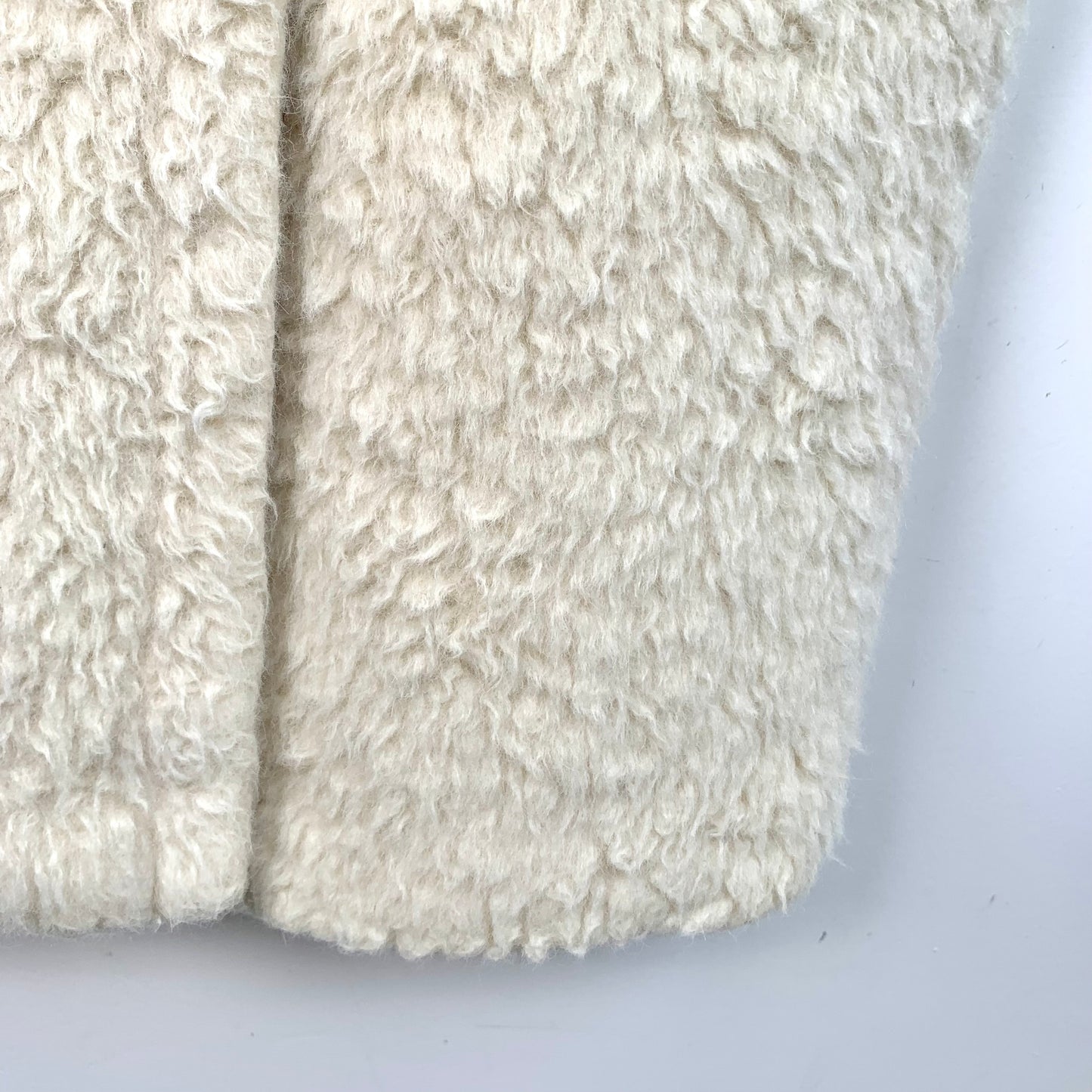 Max Mara White Alpaca Wool Teddy Coa