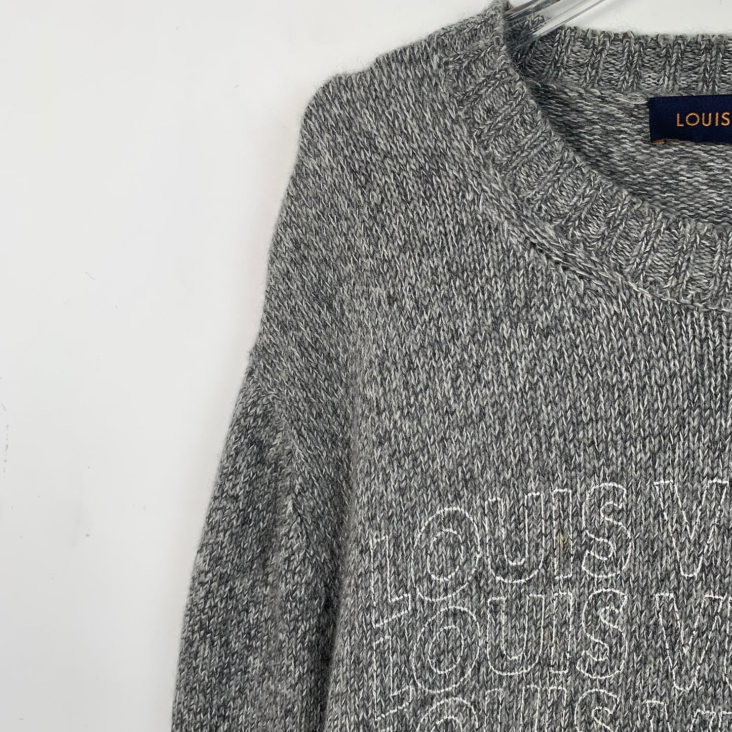 Louis Vuitton Gray Crewneck Knit Sweater