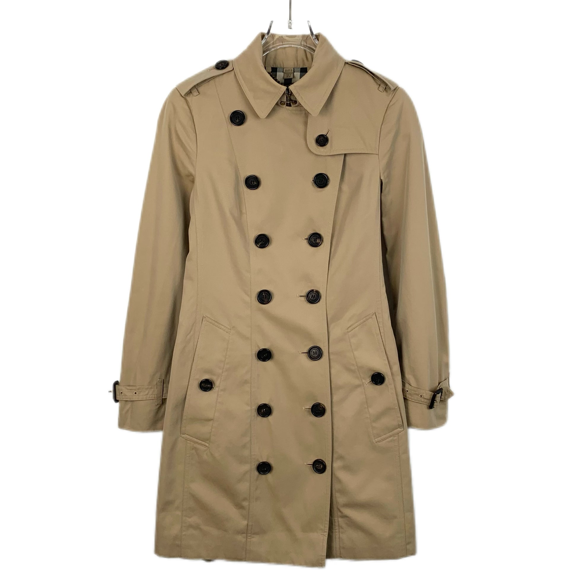 Burberry Brown Belted Cotton Trench Coat