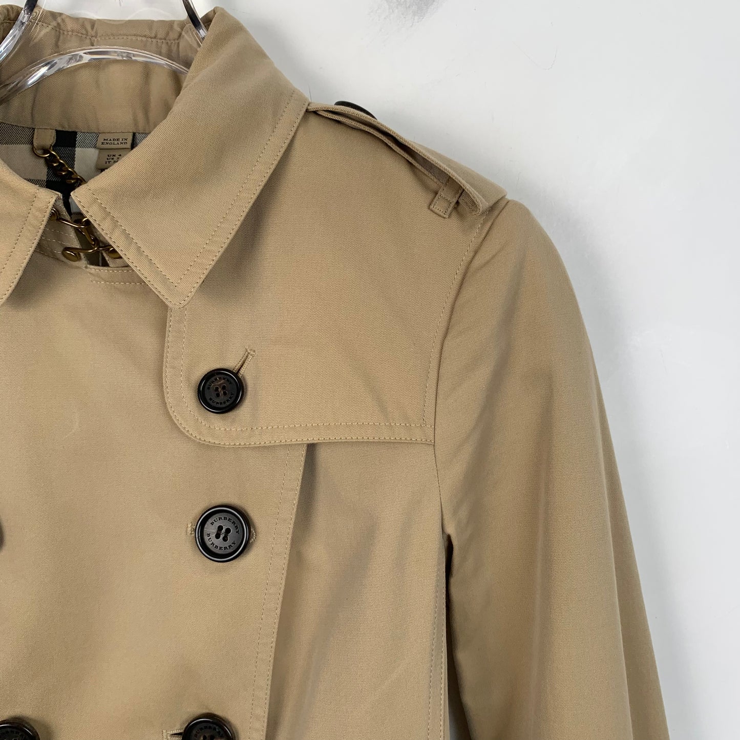 Burberry Brown Belted Cotton Trench Coat