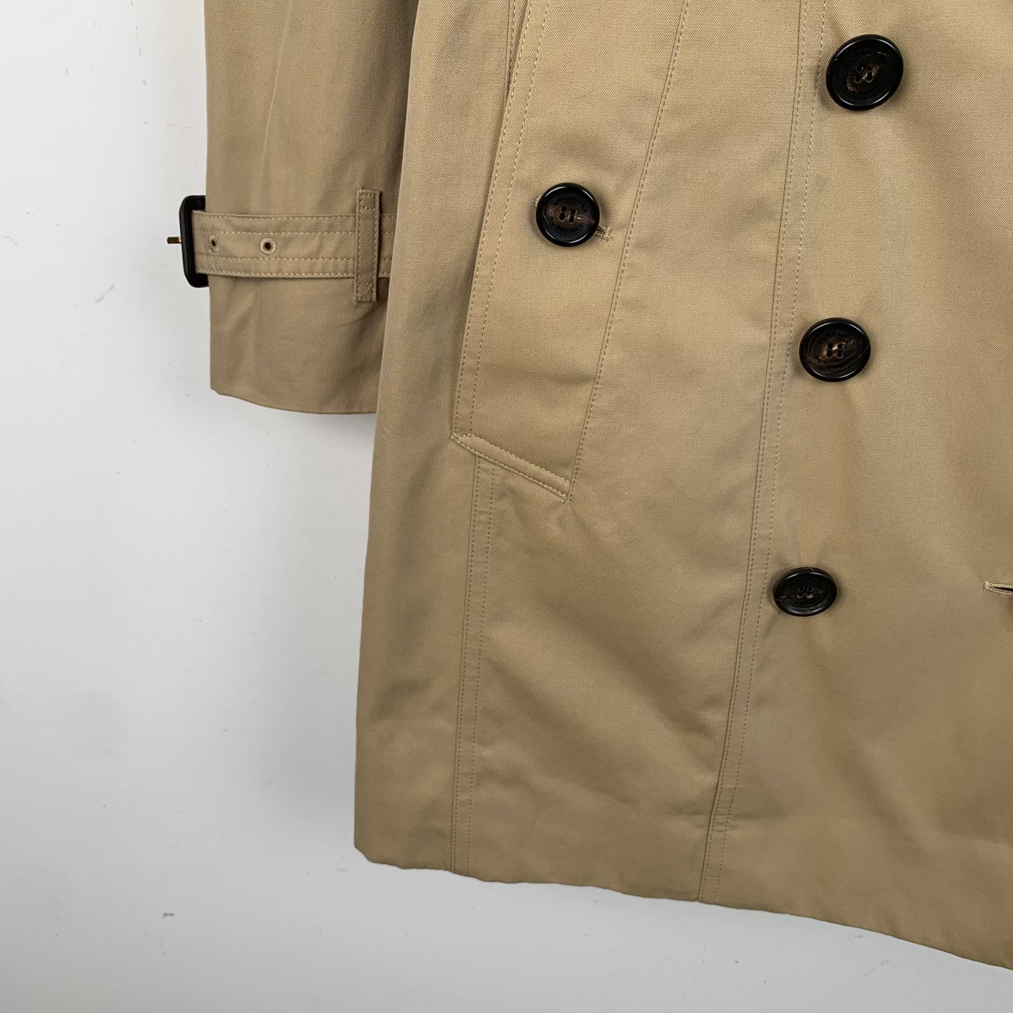 Burberry Brown Belted Cotton Trench Coat