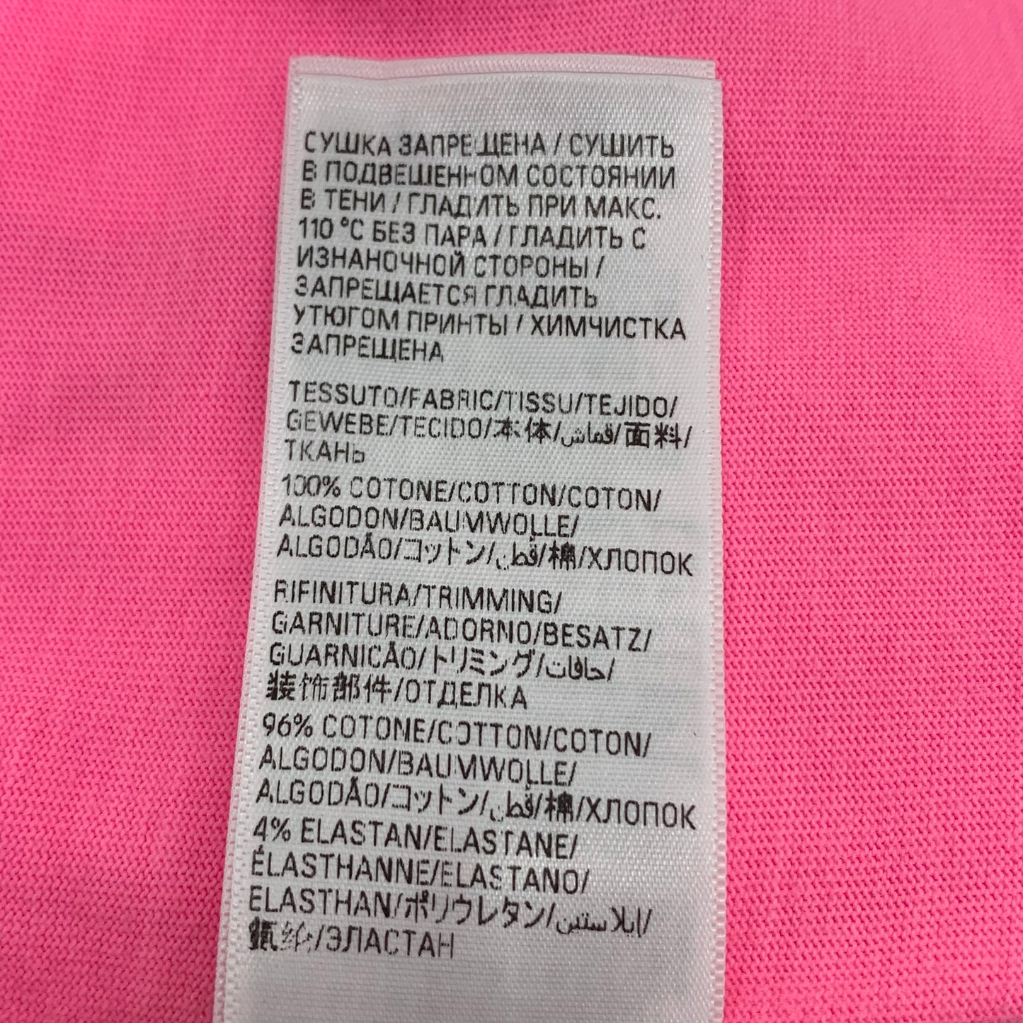 Balenciaga 2022 Pink Logo Crewneck Short-Sleeve T-Shirt