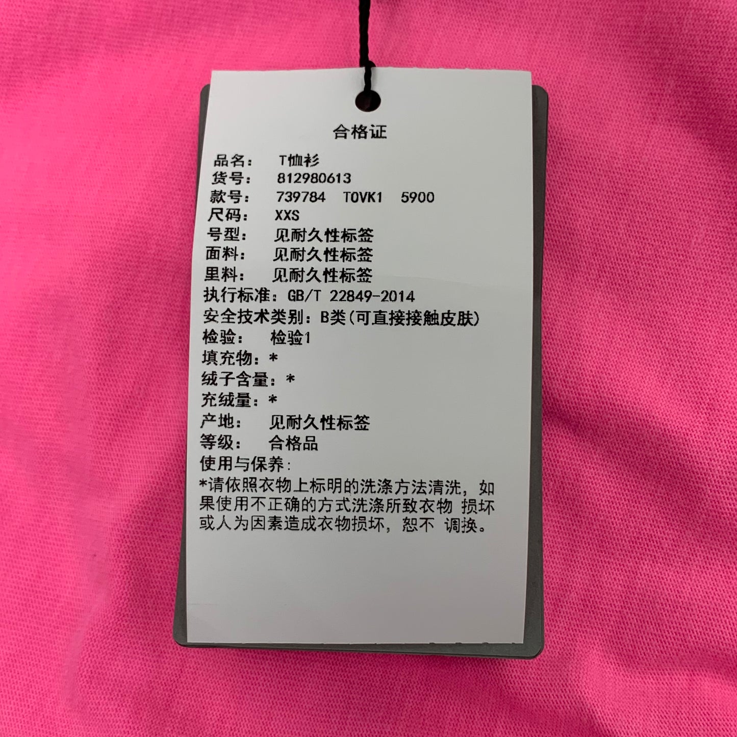 Balenciaga 2022 Pink Logo Crewneck Short-Sleeve T-Shirt