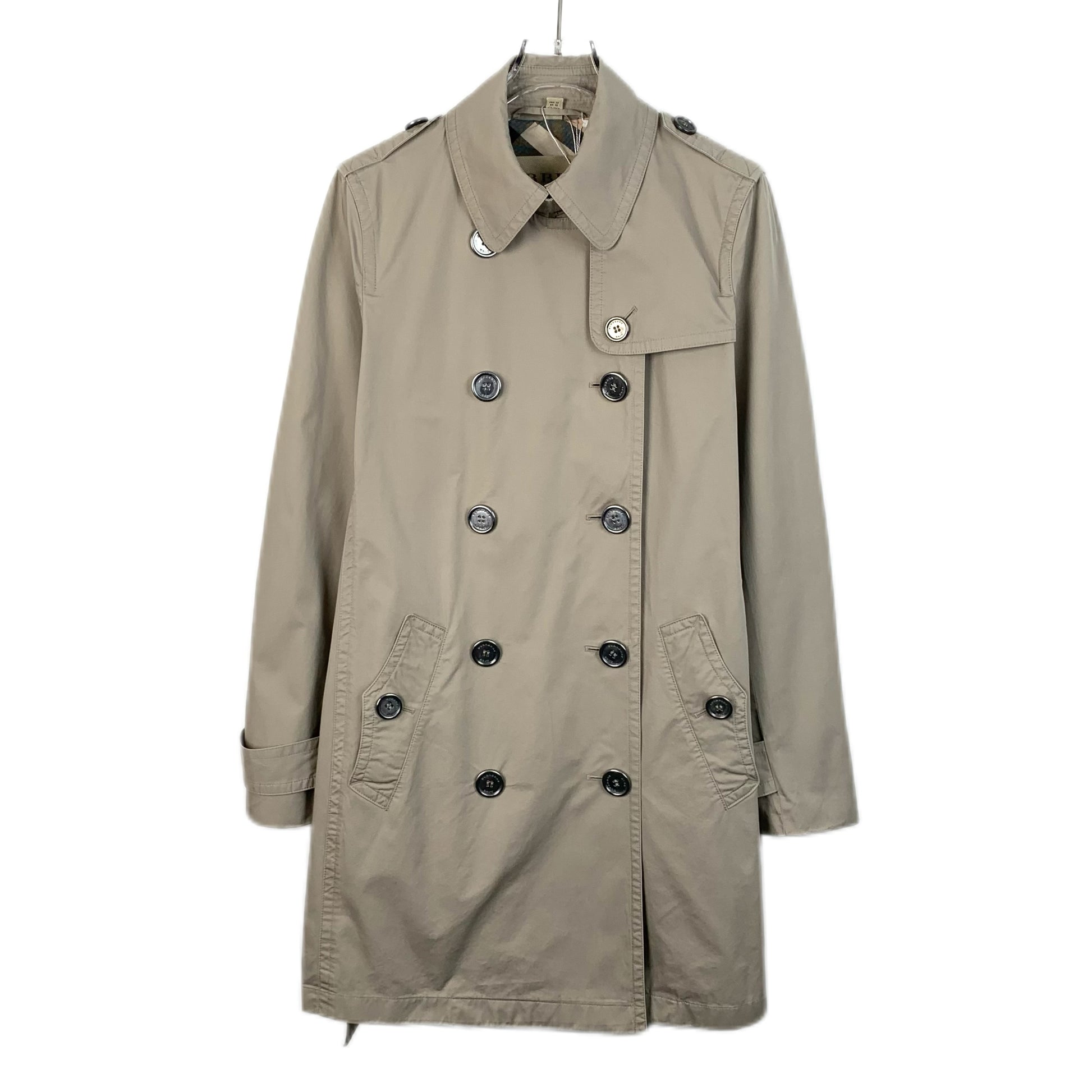 Burberry Brit Khaki Cotton Belted Trench Coat