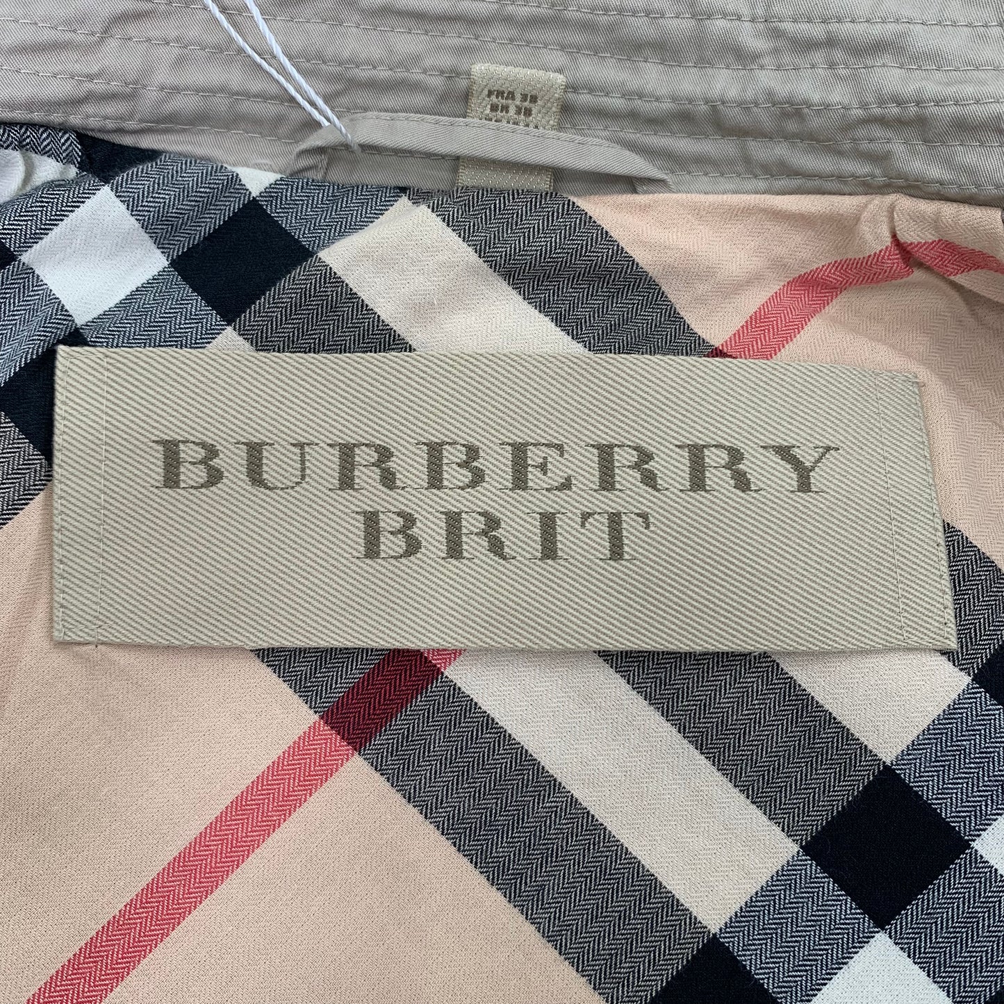 Burberry Brit Khaki Cotton Belted Trench Coat