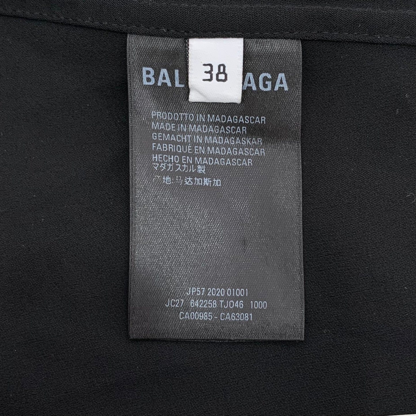 Balenciaga Black Tie-Front Long-Sleeve Shirt