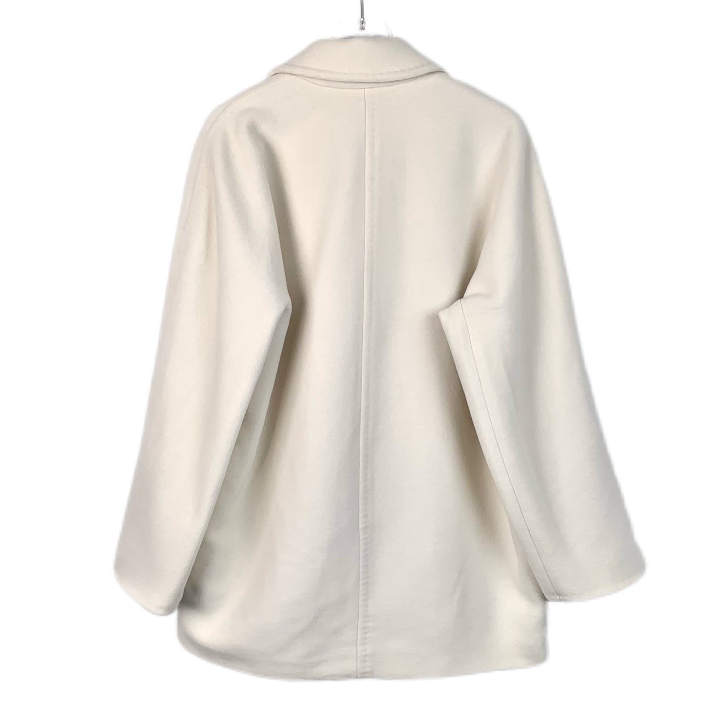 Max Mara Off-White Sheepskin Double-Breasted Coat