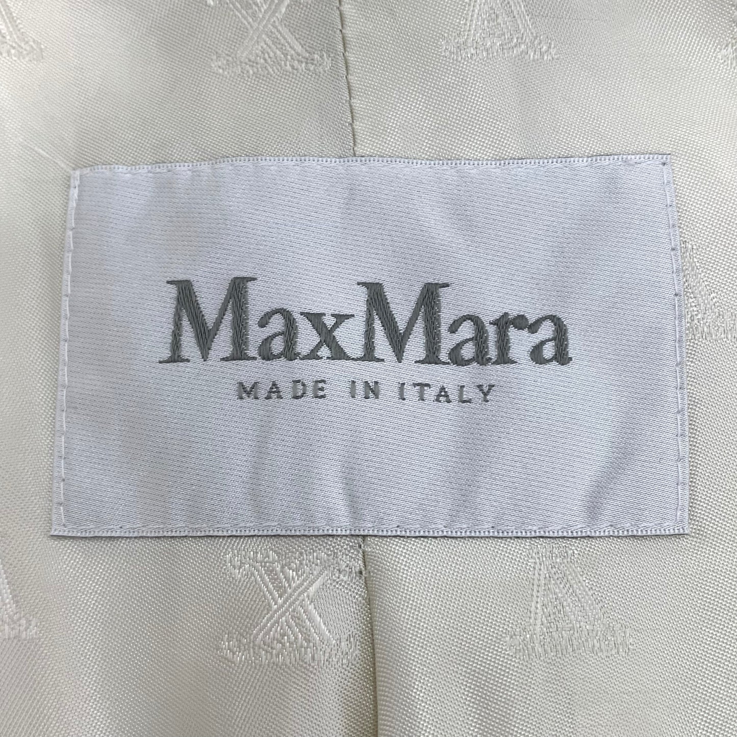 Max Mara Off-White Sheepskin Double-Breasted Coat