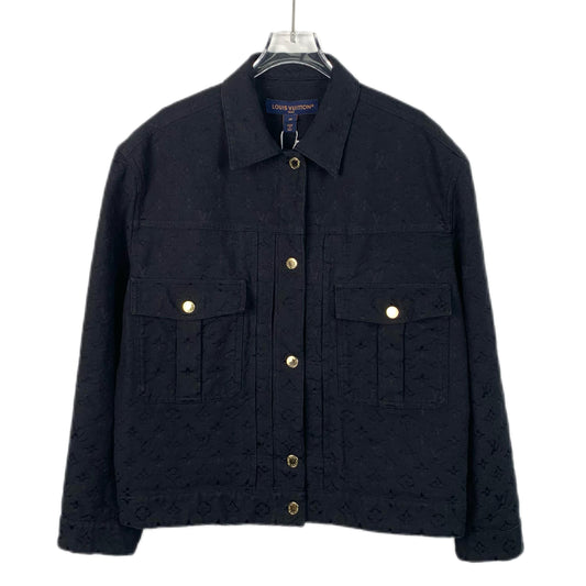 Louis Vuitton 2024 Black Monogram Cotton Single-Breasted Denim Jacket