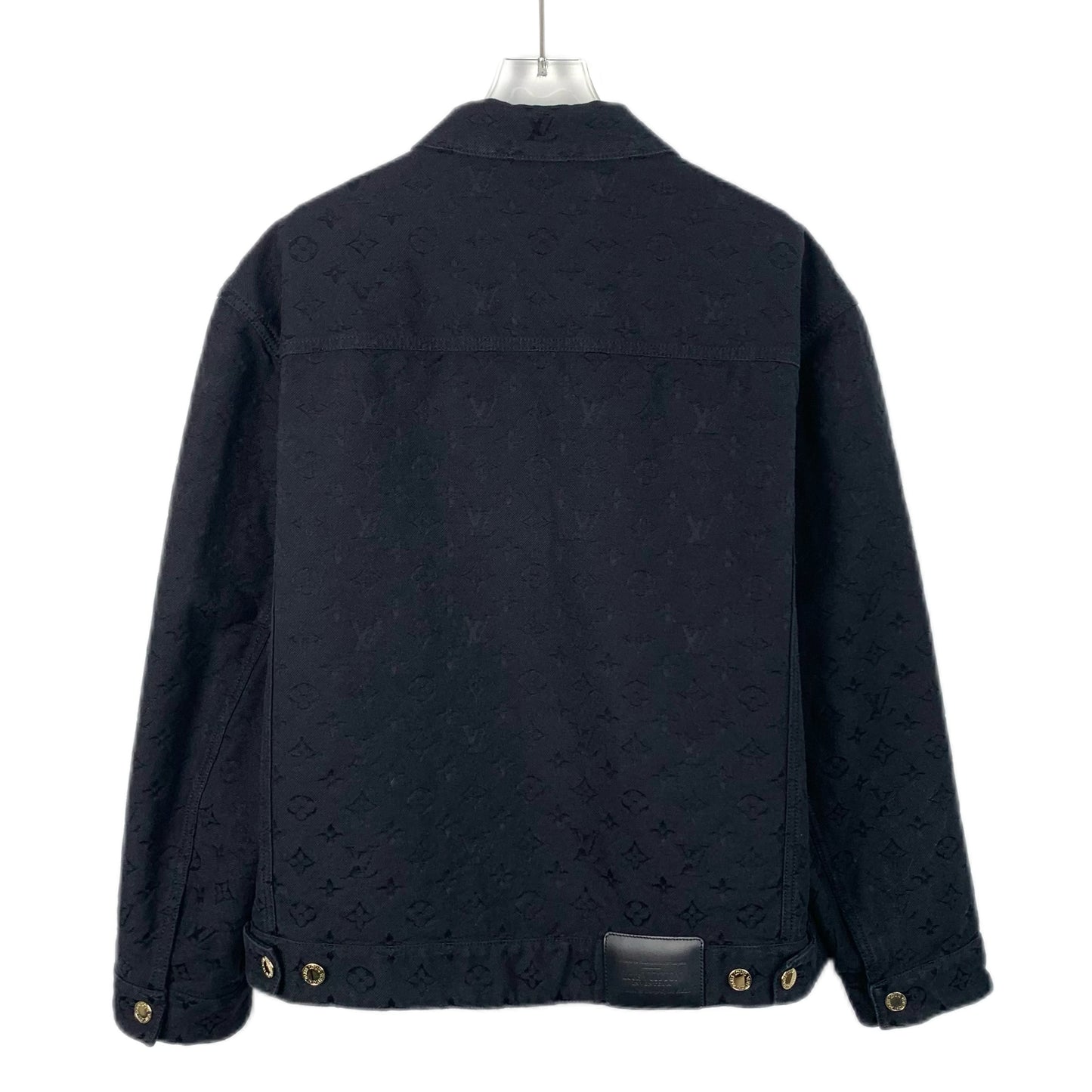 Louis Vuitton 2024 Black Monogram Cotton Single-Breasted Denim Jacket