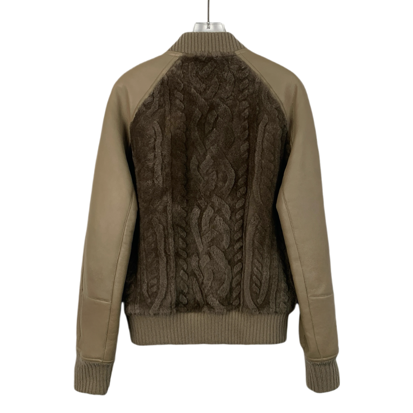 Hermès Brown Shearling Zip-Up Jacket