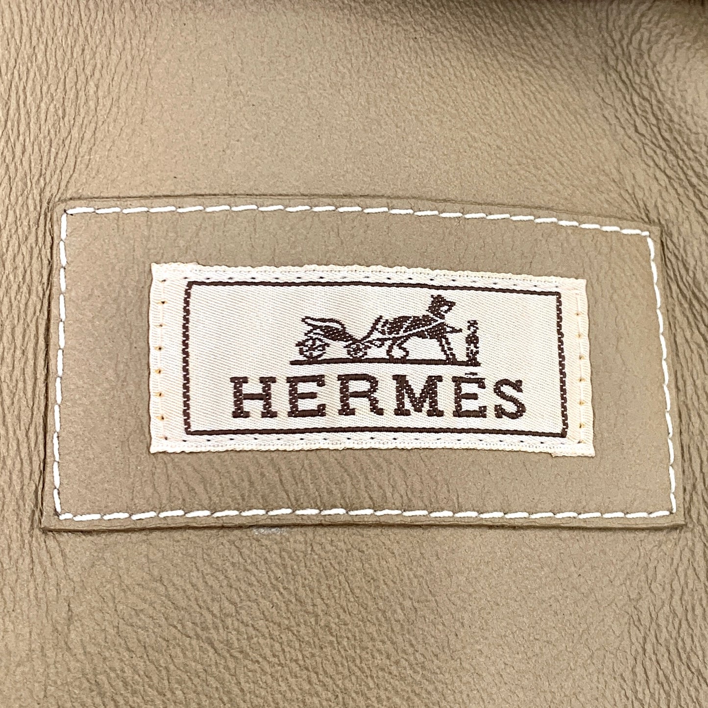 Hermès Brown Shearling Zip-Up Jacket