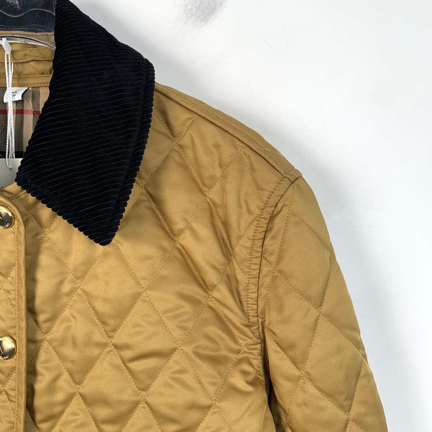 Burberry Brown Diamond Quilted Cotton Single-Breasted Jacket