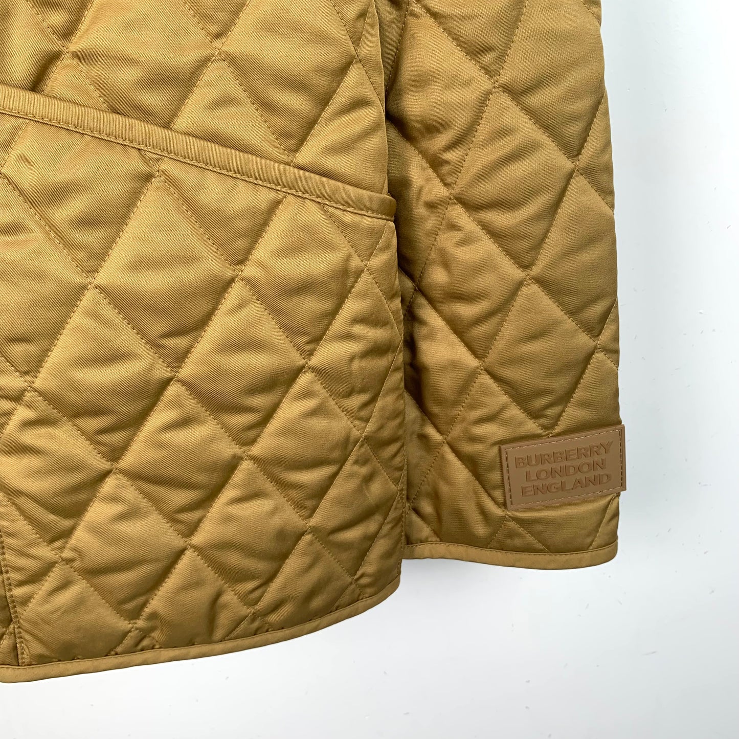 Burberry Brown Diamond Quilted Cotton Single-Breasted Jacket