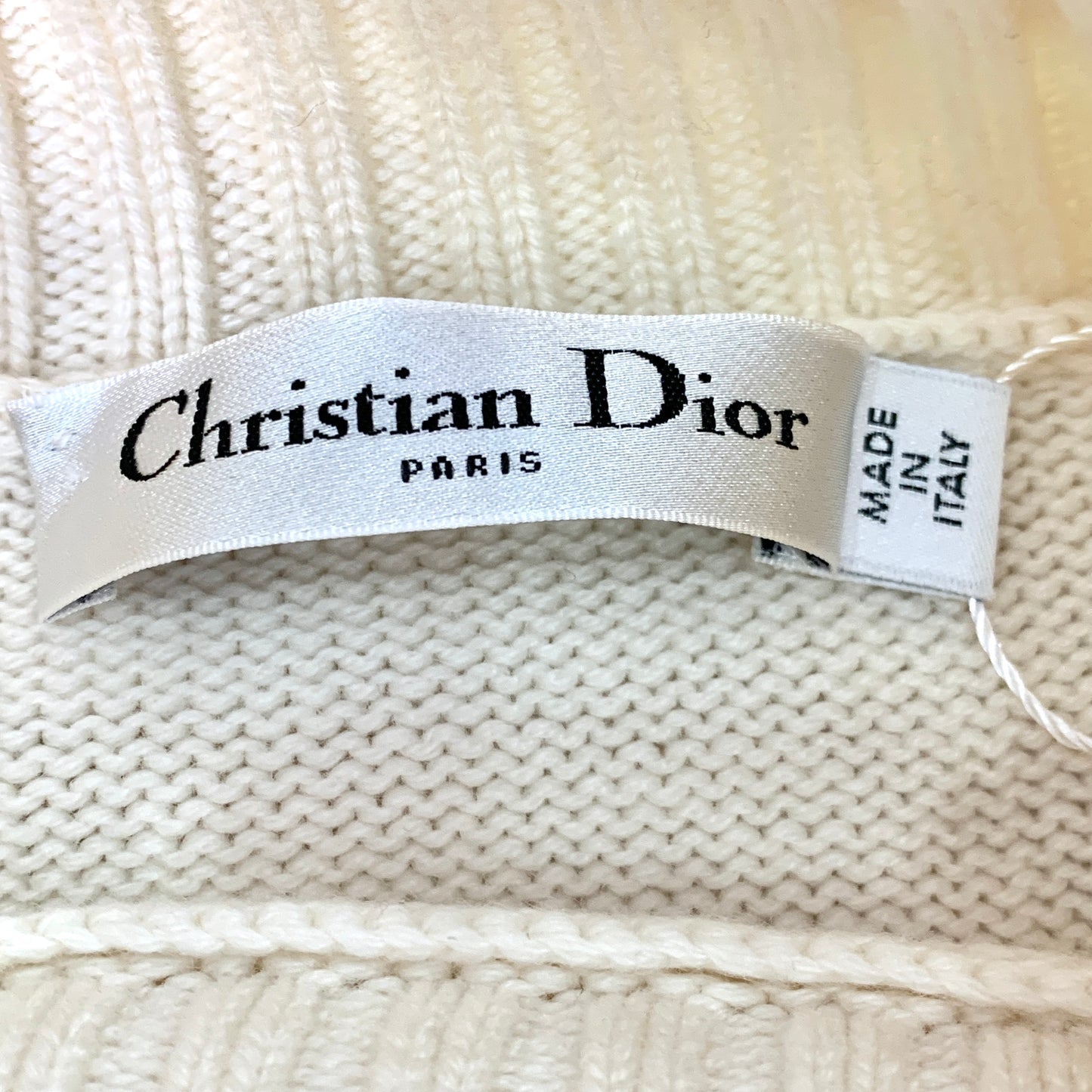 Christian Dior Off-White Cashmere Knit Sweater