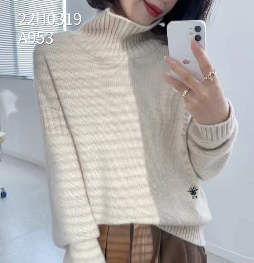 Christian Dior Off-White Cashmere Knit Sweater