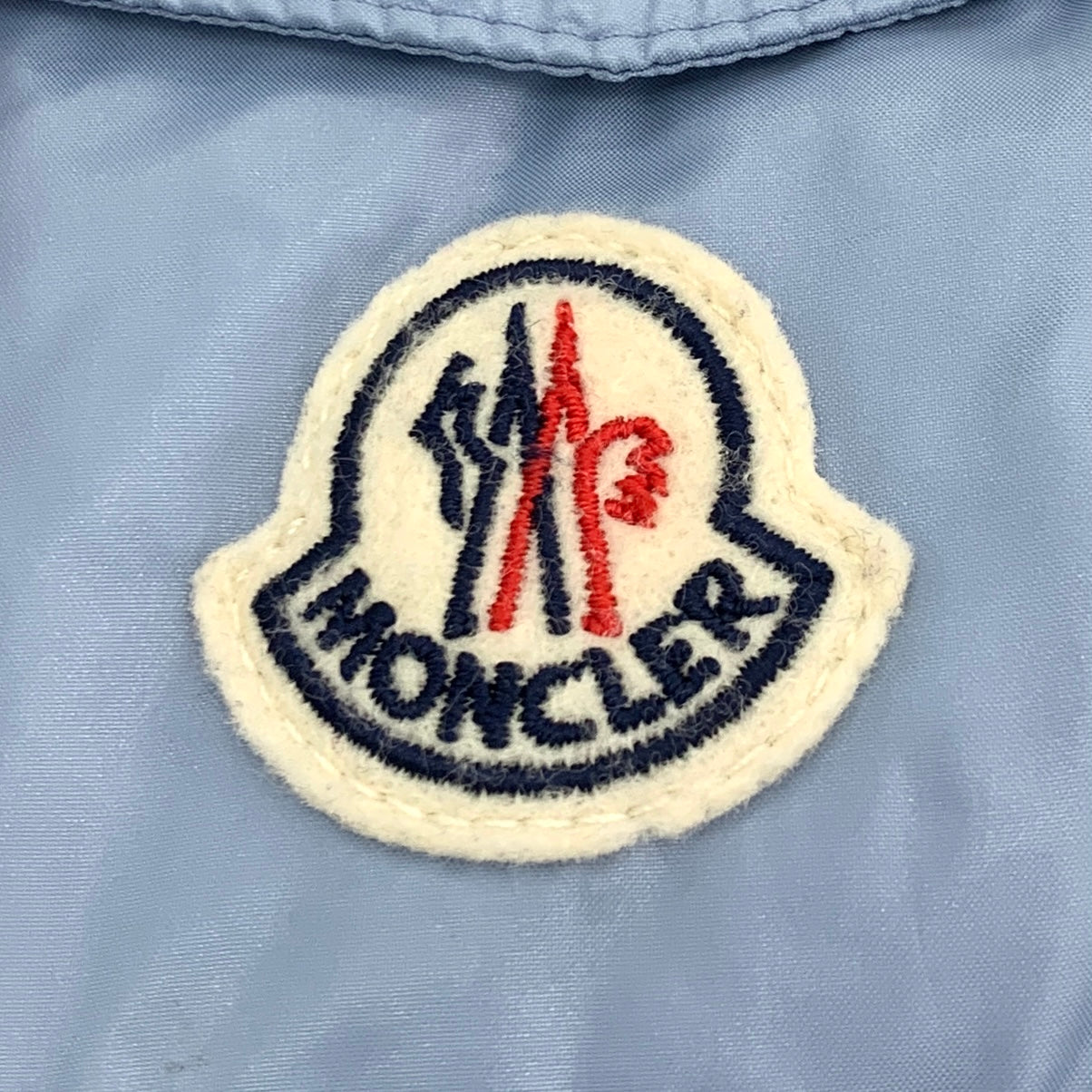 Moncler Bady Series Blue Logo Patch Hooded Quilted Down Jacket