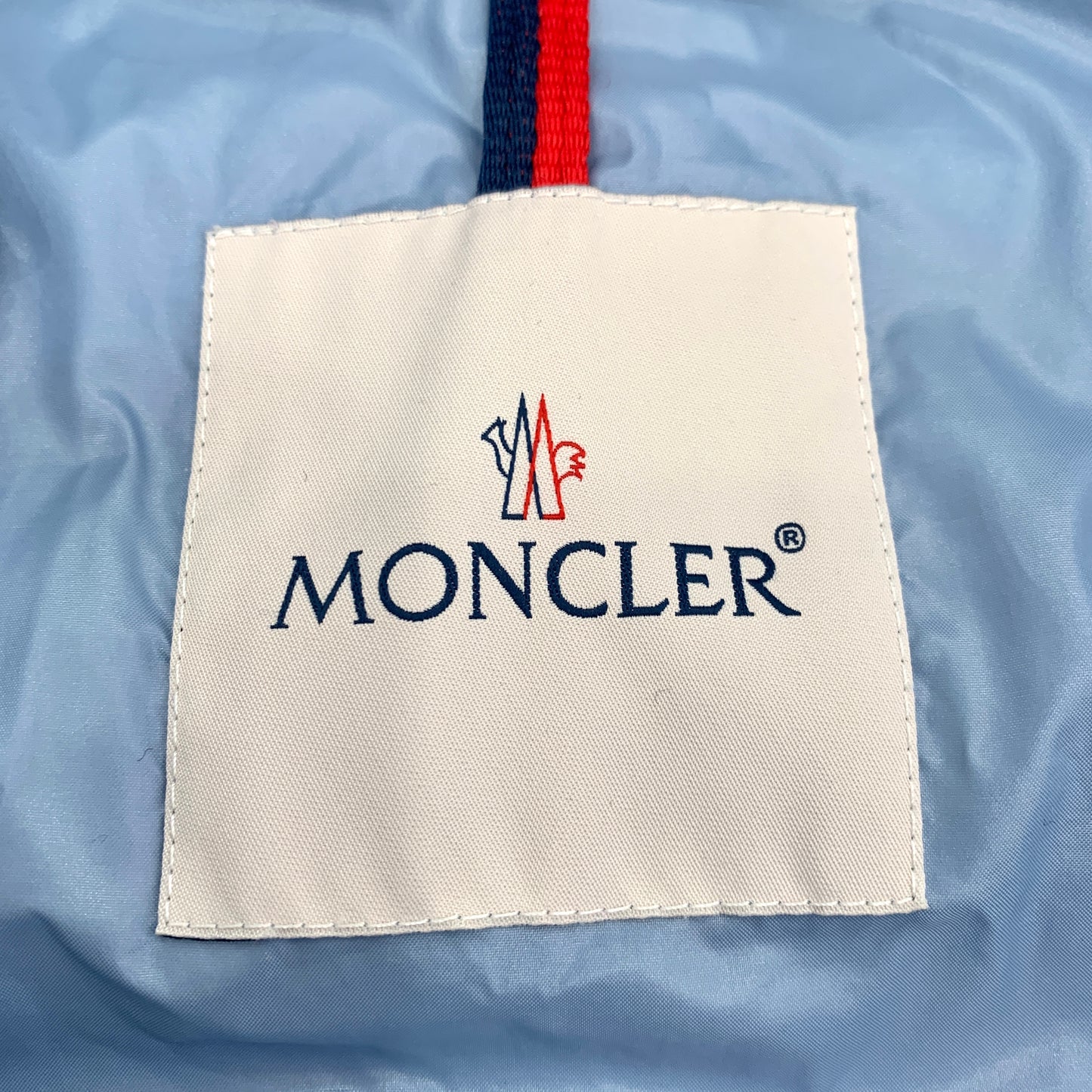 Moncler Bady Series Blue Logo Patch Hooded Quilted Down Jacket