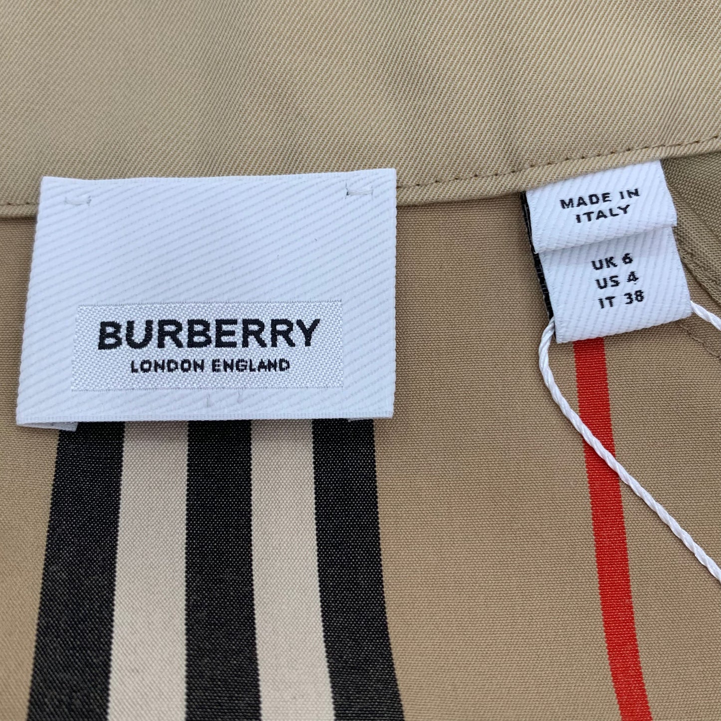 Burberry Color-Block Logo Print Cotton Striped Long-Sleeve Shirt