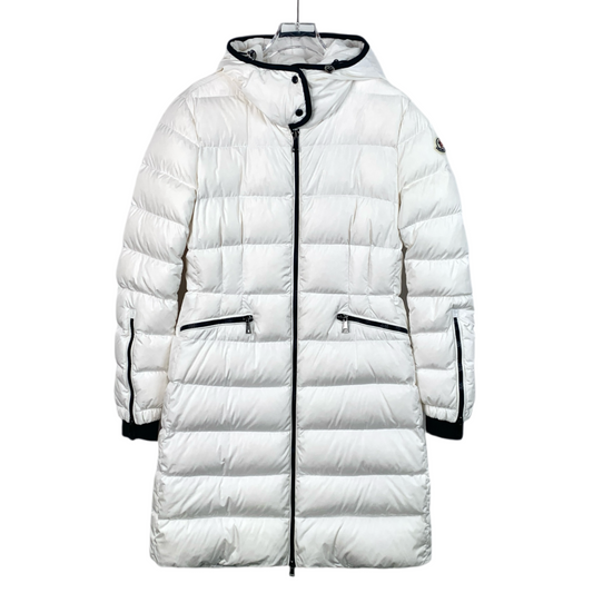 Moncler Betulong Series White Logo Patch Hooded Down Jacket