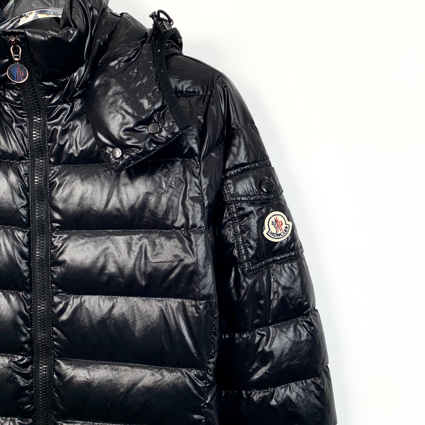 Moncler Moka Series Black Quilted Hooded Down Jacket