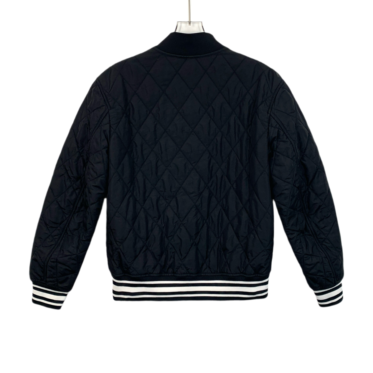 Burberry Black Diamond-Quilted Cotton Long-Sleeve Jacket