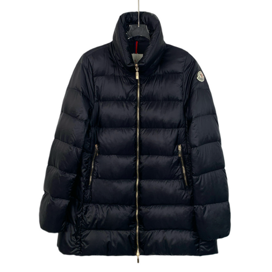 Moncler Torcy Series Black Down Jacket with Logo Patch