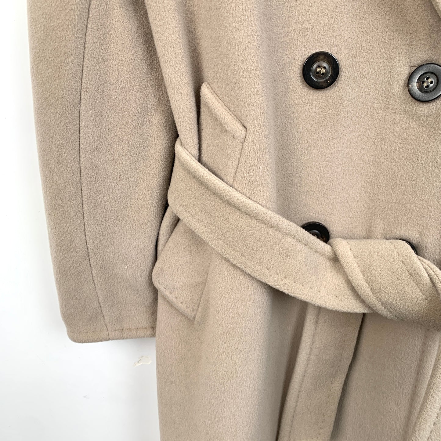 MaxMara 101801 Beige Double-Breasted Coat