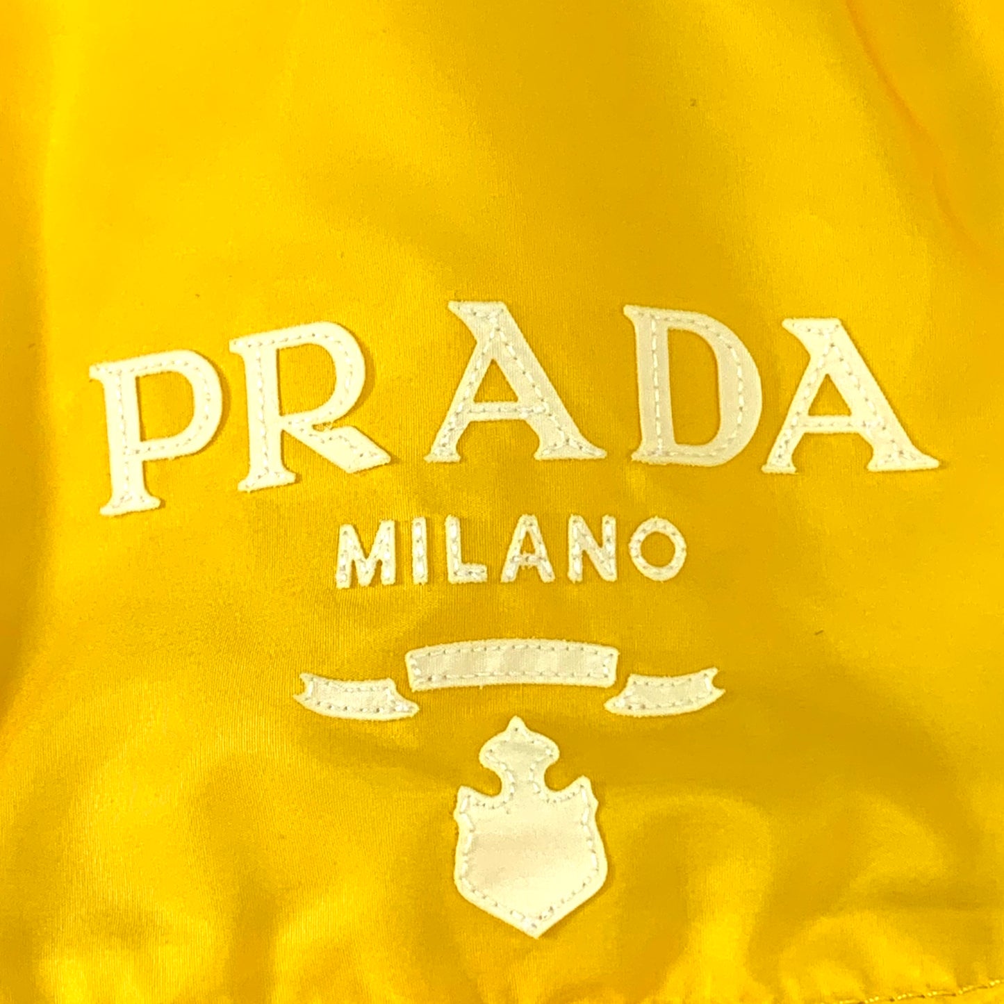 Prada Yellow Hooded Zip-Up Jacket