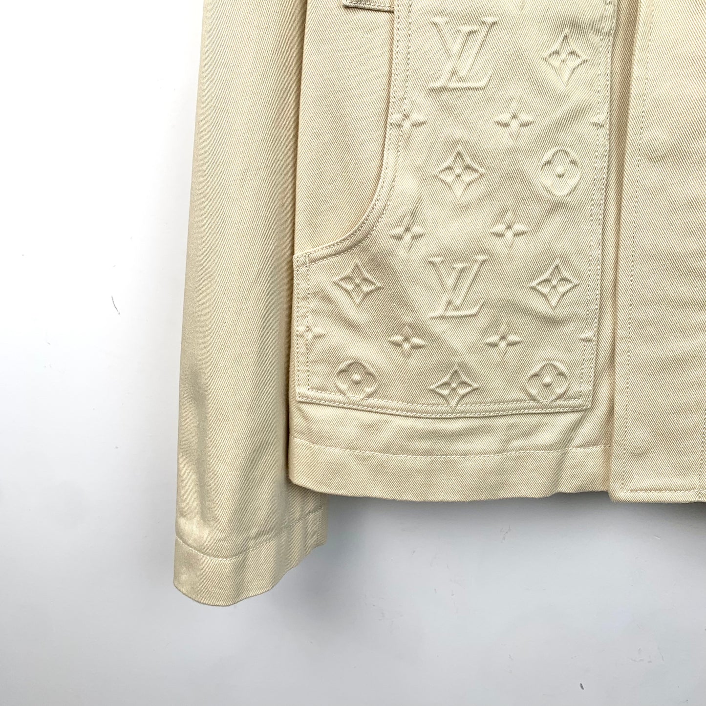 Louis Vuitton 2023 Beige Monogram Print Cotton Jacket