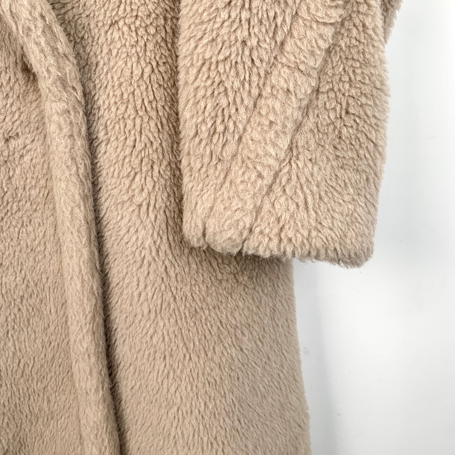 MaxMara Khaki Teddy Alpaca Wool Coat