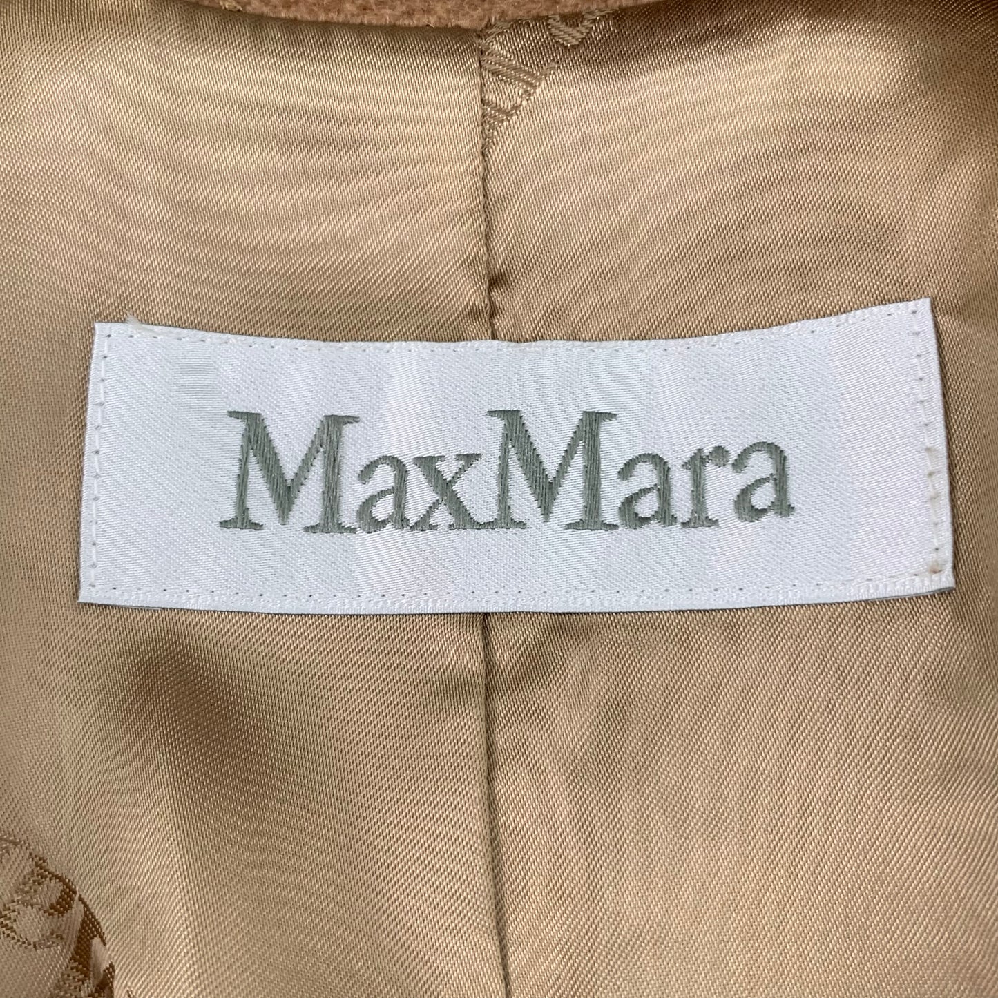 MaxMara Brown Camel Hair Double-Breasted Coat