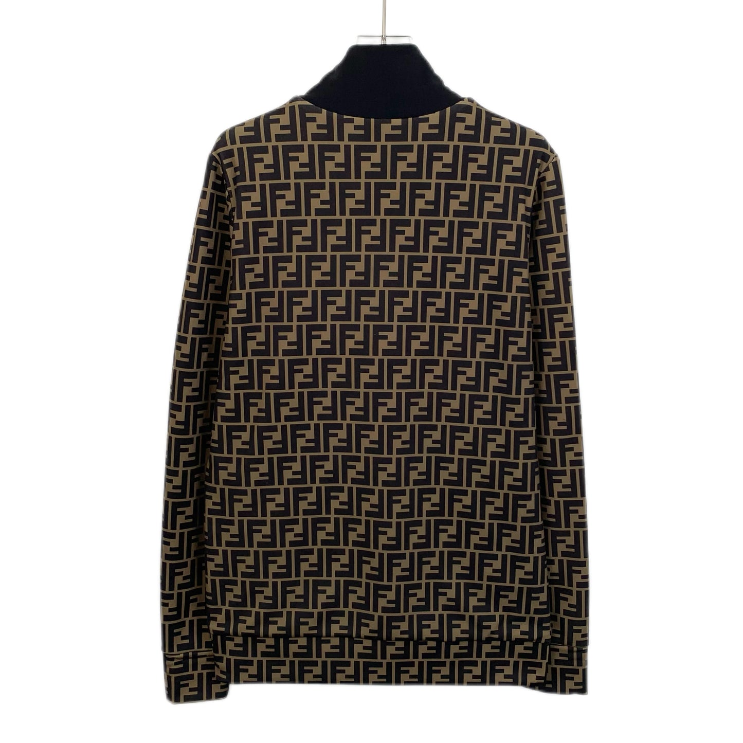 Fendi Dark Brown Monogram Zip-Up Jacket