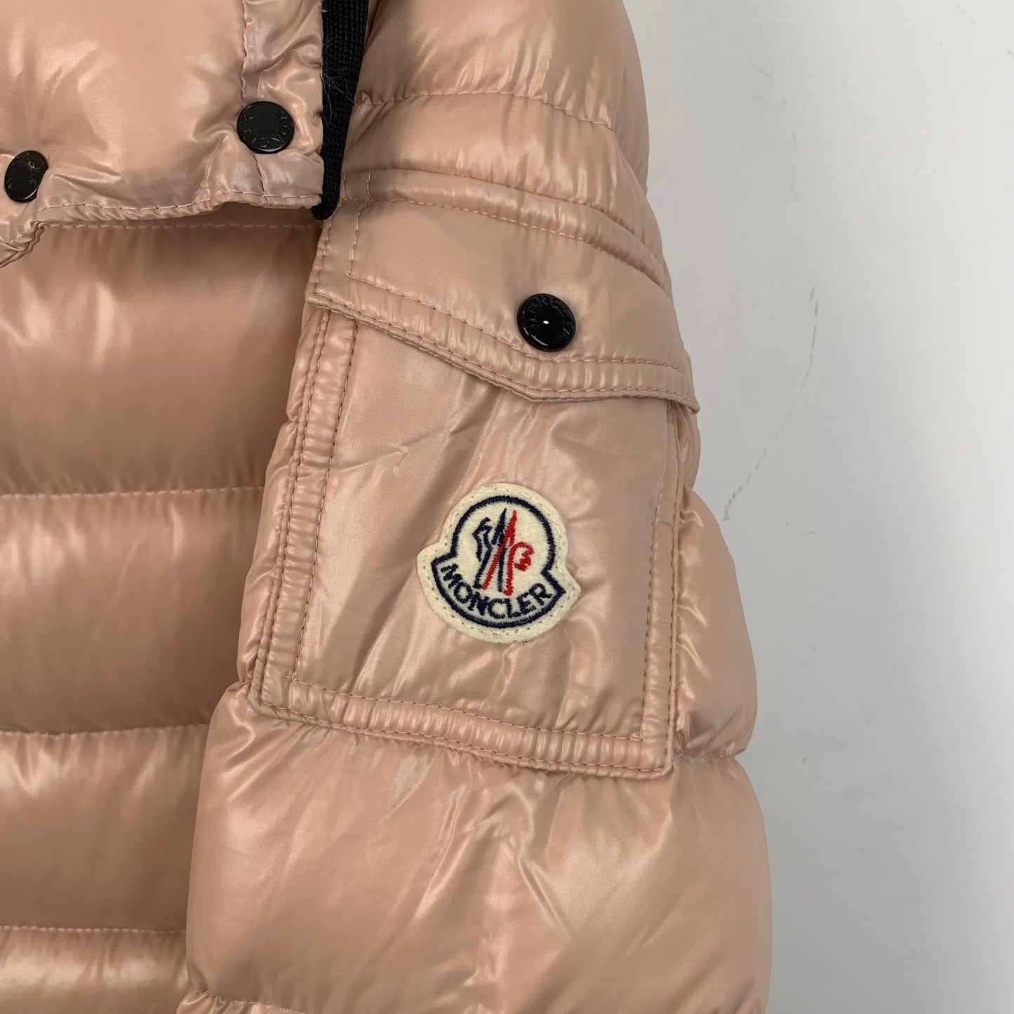 Moncler Bady Series Nude Quilted Hooded Down Jacket