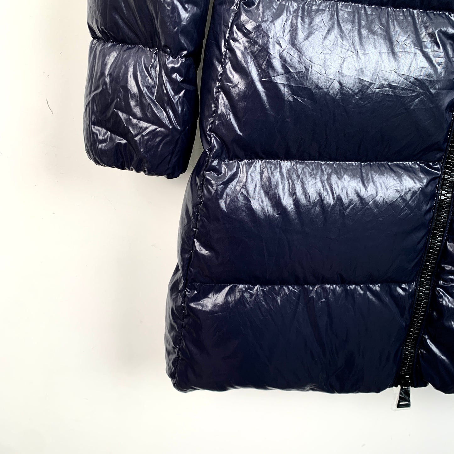 Moncler Jasminum Series Navy Blue Hooded Quilted Down Jacket