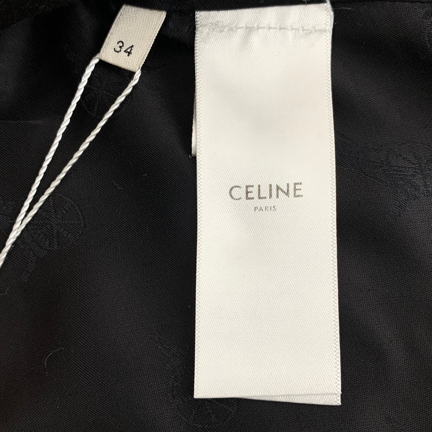 Celine Black Wool Single-Breasted Tweed-Style Jacket