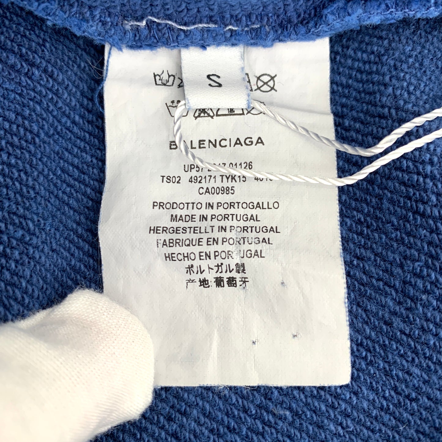 Balenciaga Deep Blue Hooded Sweatshirt