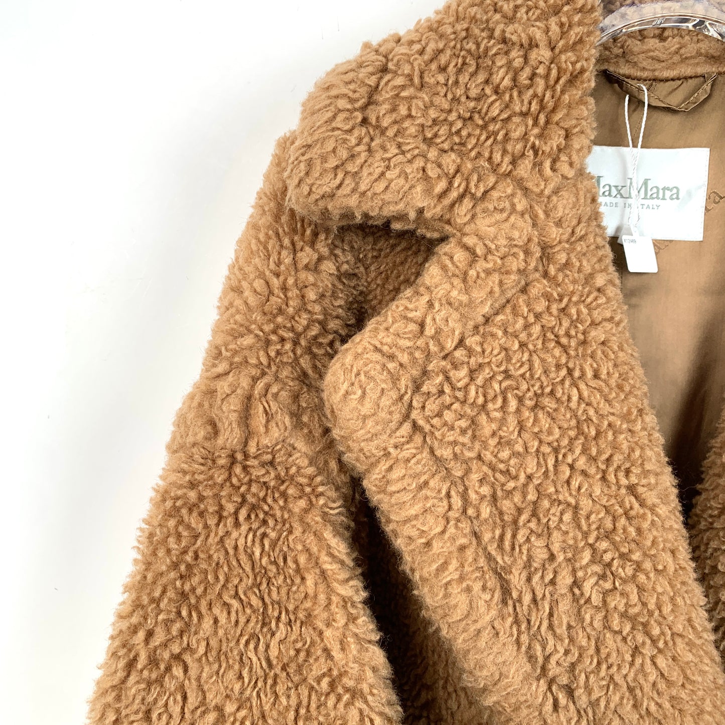 MaxMara Teddy Series Brown Camel Hair Double-Breasted Coat