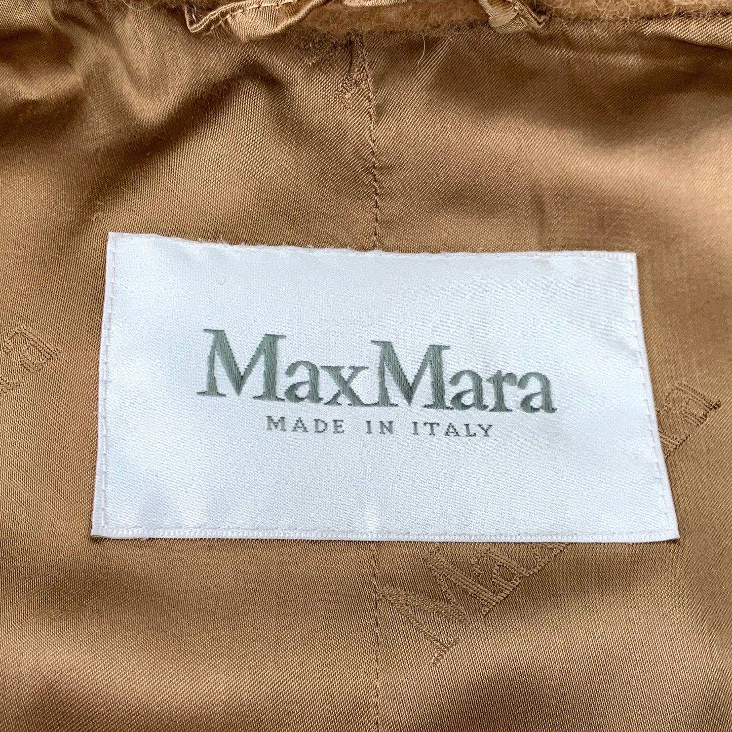 MaxMara Teddy Series Brown Camel Hair Double-Breasted Coat