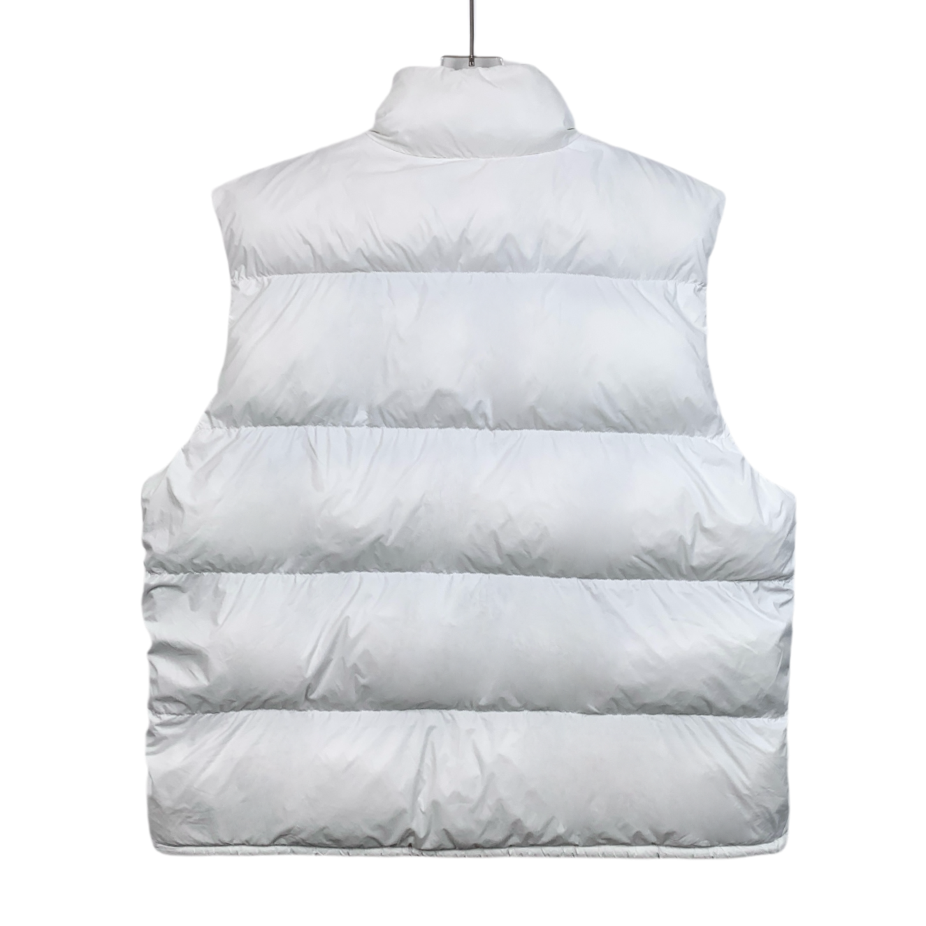 Balenciaga 2023 White Zip-Up Down Vest with Logo Print