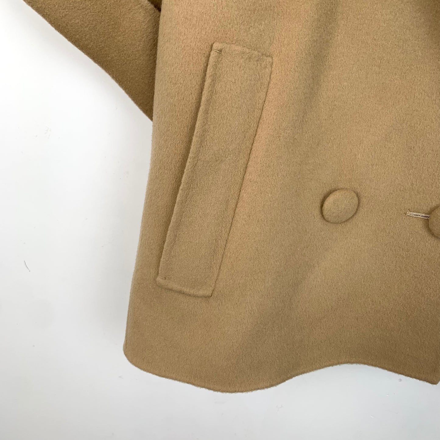 MaxMara Brown Lambswool Double-Breasted Jacket