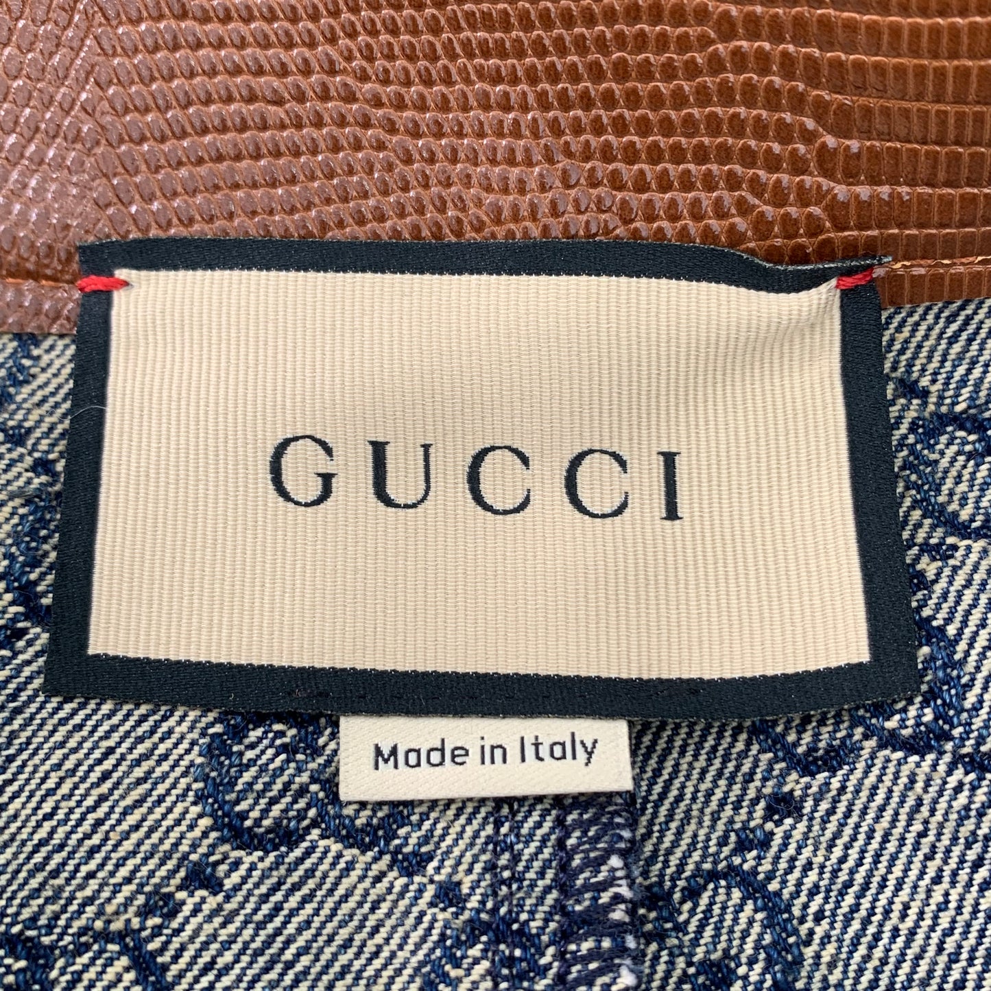 Gucci Blue Jacquard Monogram Cotton Midi Skirt