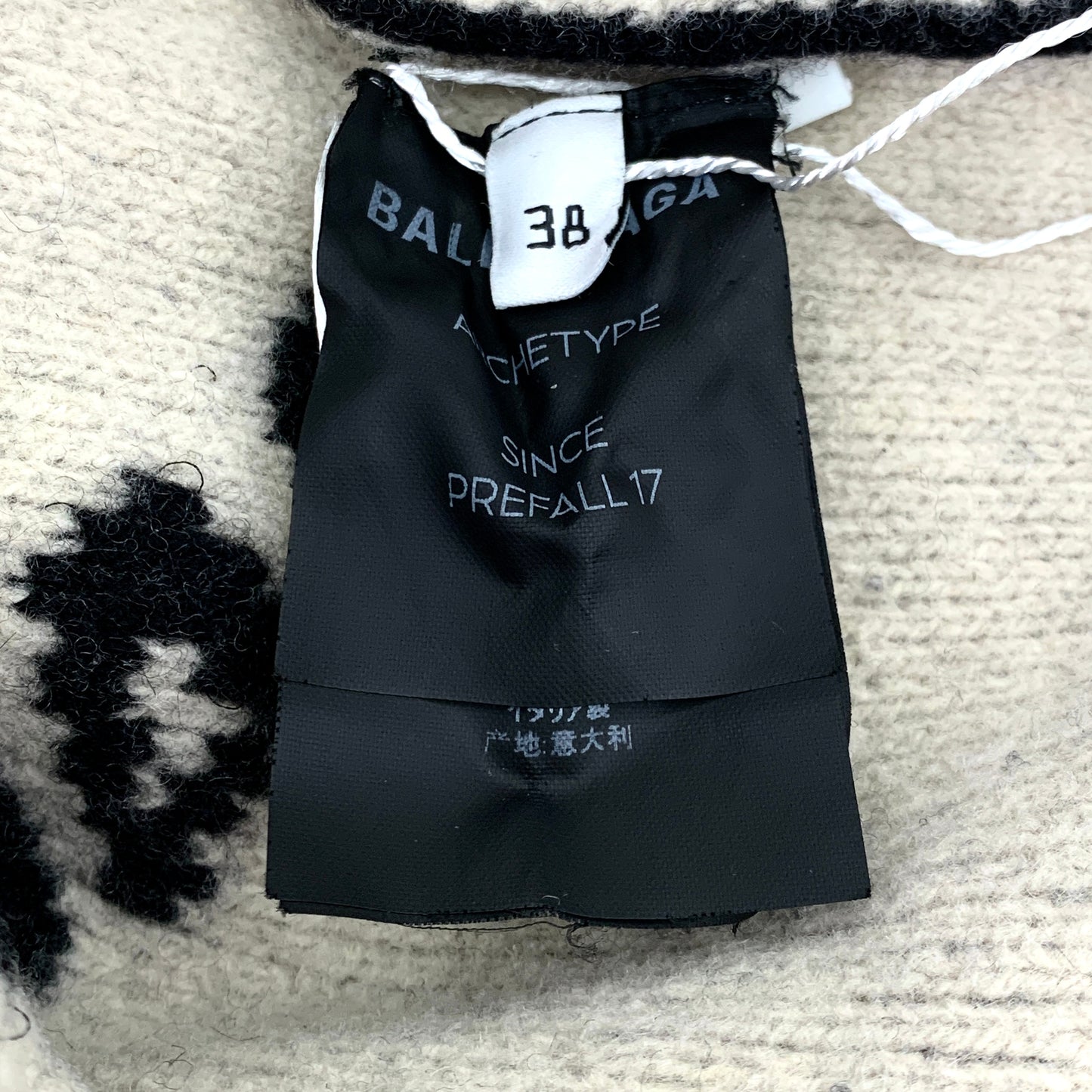 Balenciaga Black V-Neck Long-Sleeve Knit Sweater