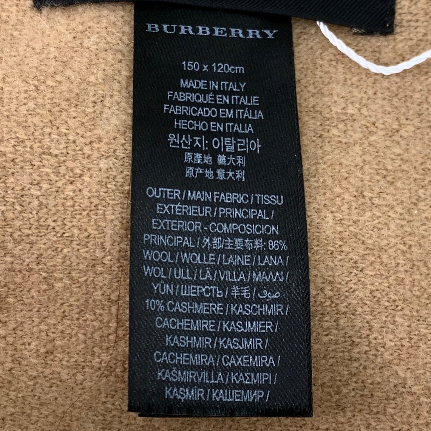 Burberry Brown Wool Hooded Cape